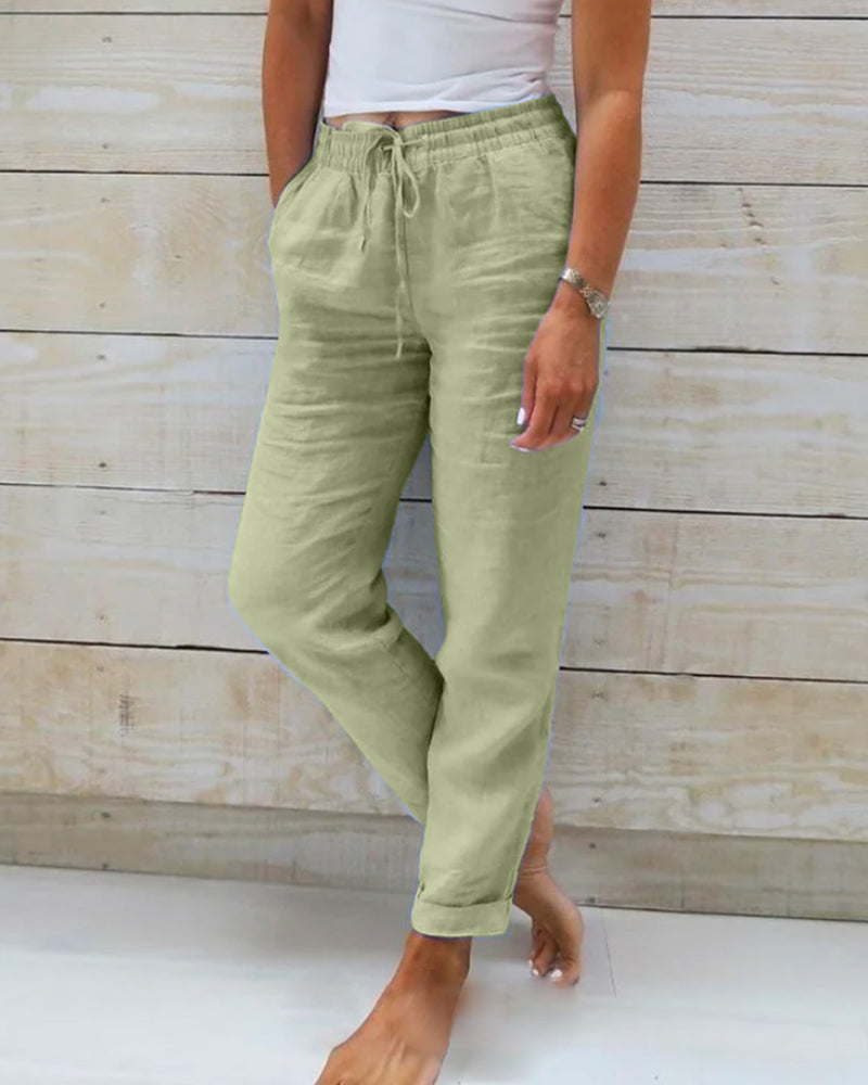 Pantalon d'été en lin