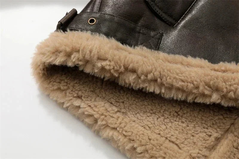 Michelle - Veste en Cuir Chaude