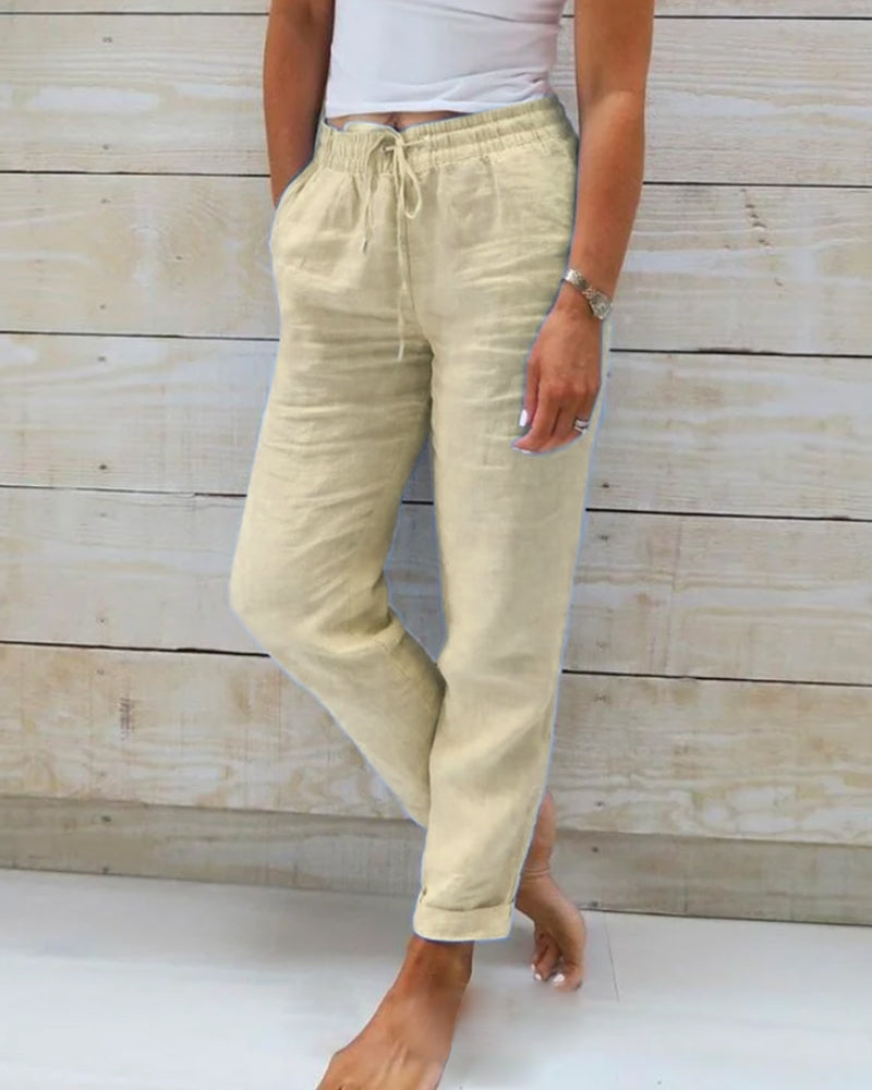 Pantalon d'été en lin
