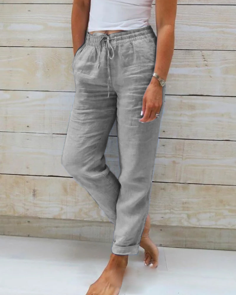 Pantalon d'été en lin
