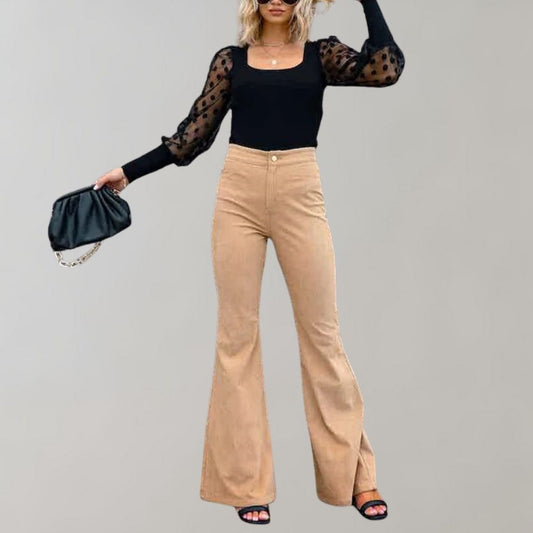 Joseline - Pantalon Évasé en Corduroy